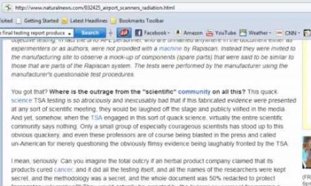 TSA lying about scanner safety